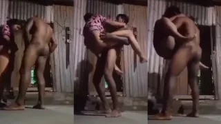 husband fucked his wife by lifting her in his lap